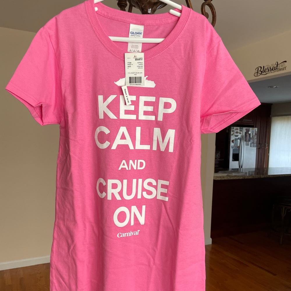 Carnival Cruise Pink T-Shirt, Size Small